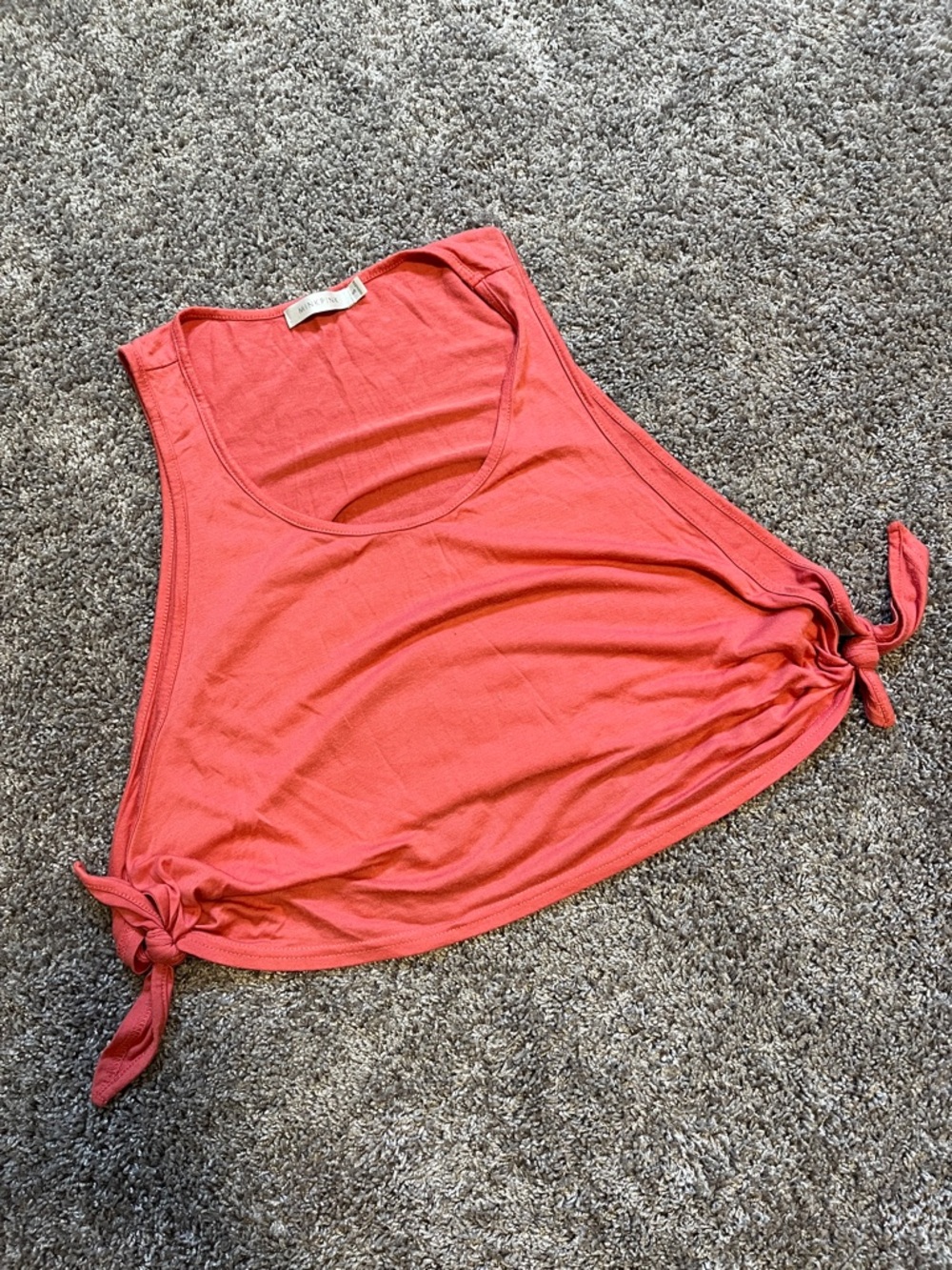 MINKPINK Coral Tie-Side Racerback Tank